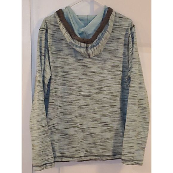 Free Planet Men's Hooded Sweater Shirt Pullover 1/4 Button Front Size L - Picture 10 of 10